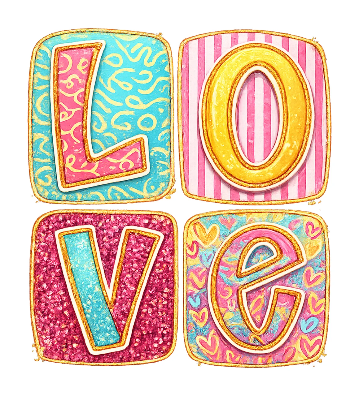 Valentines love coquette preppy day design girly faux