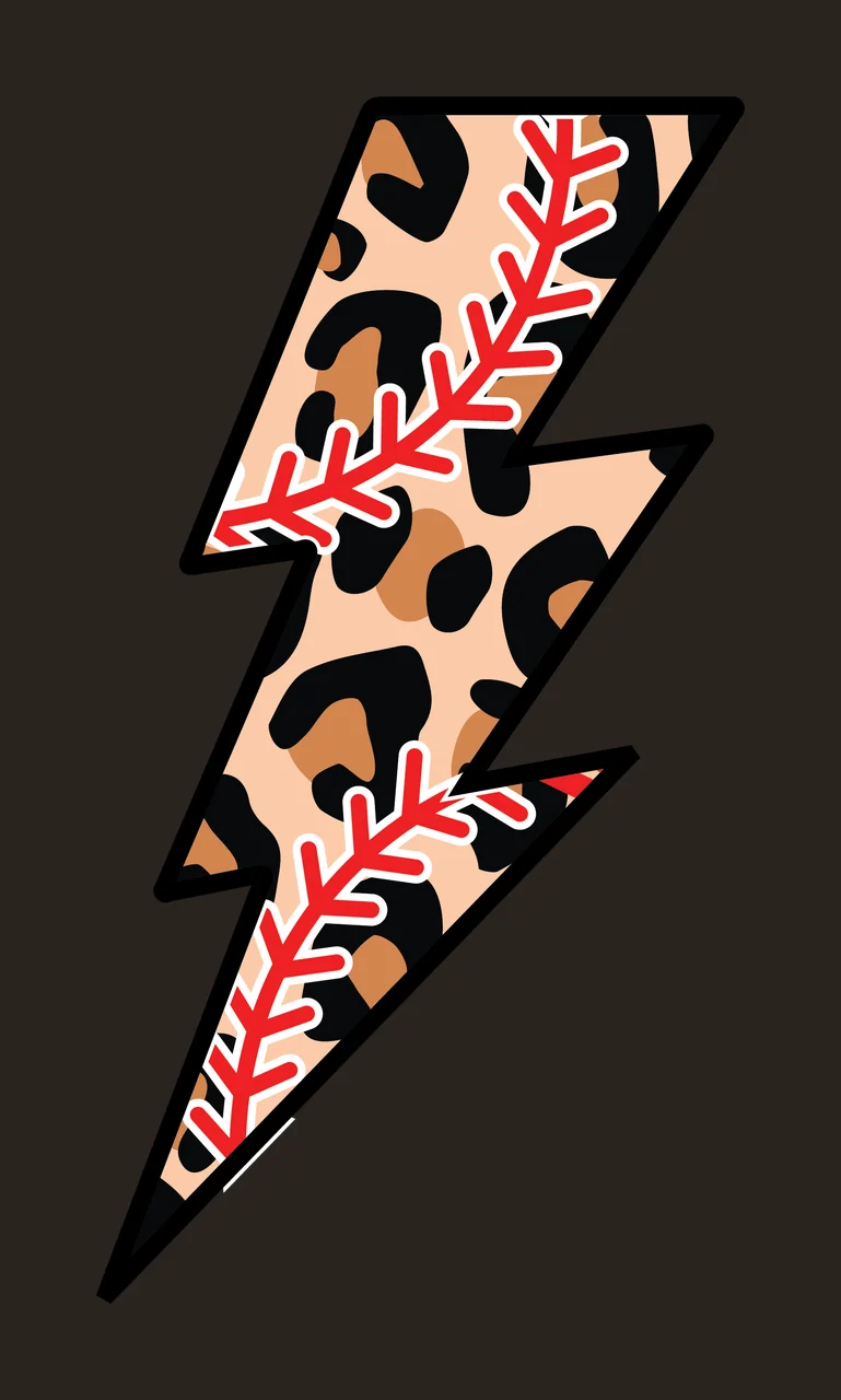 Bolt Lightning With Animal Print Pattern spot black white shape contrast preview thumbnail