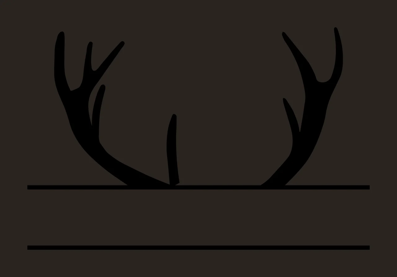 Can Glass Wrap Deer Antlers Monogram Frame contrast preview thumbnail