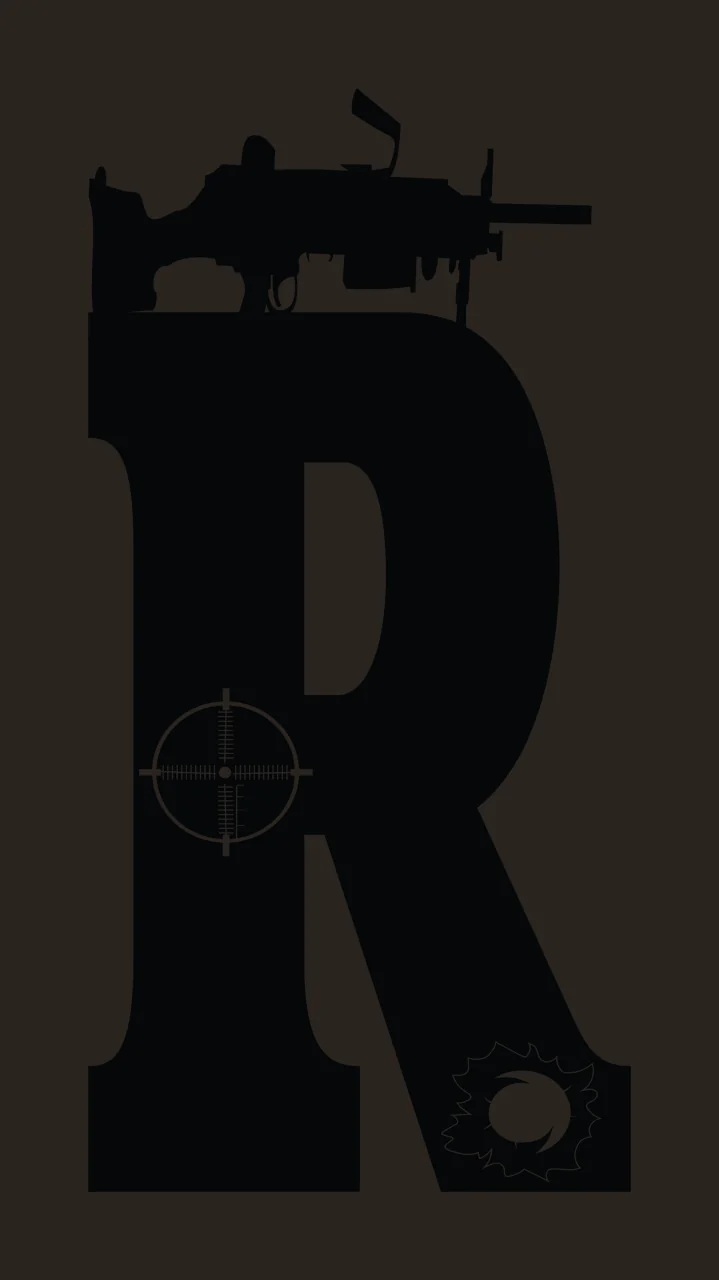 Gun Alphabet Character 08 scalable logo design icon contrast preview thumbnail