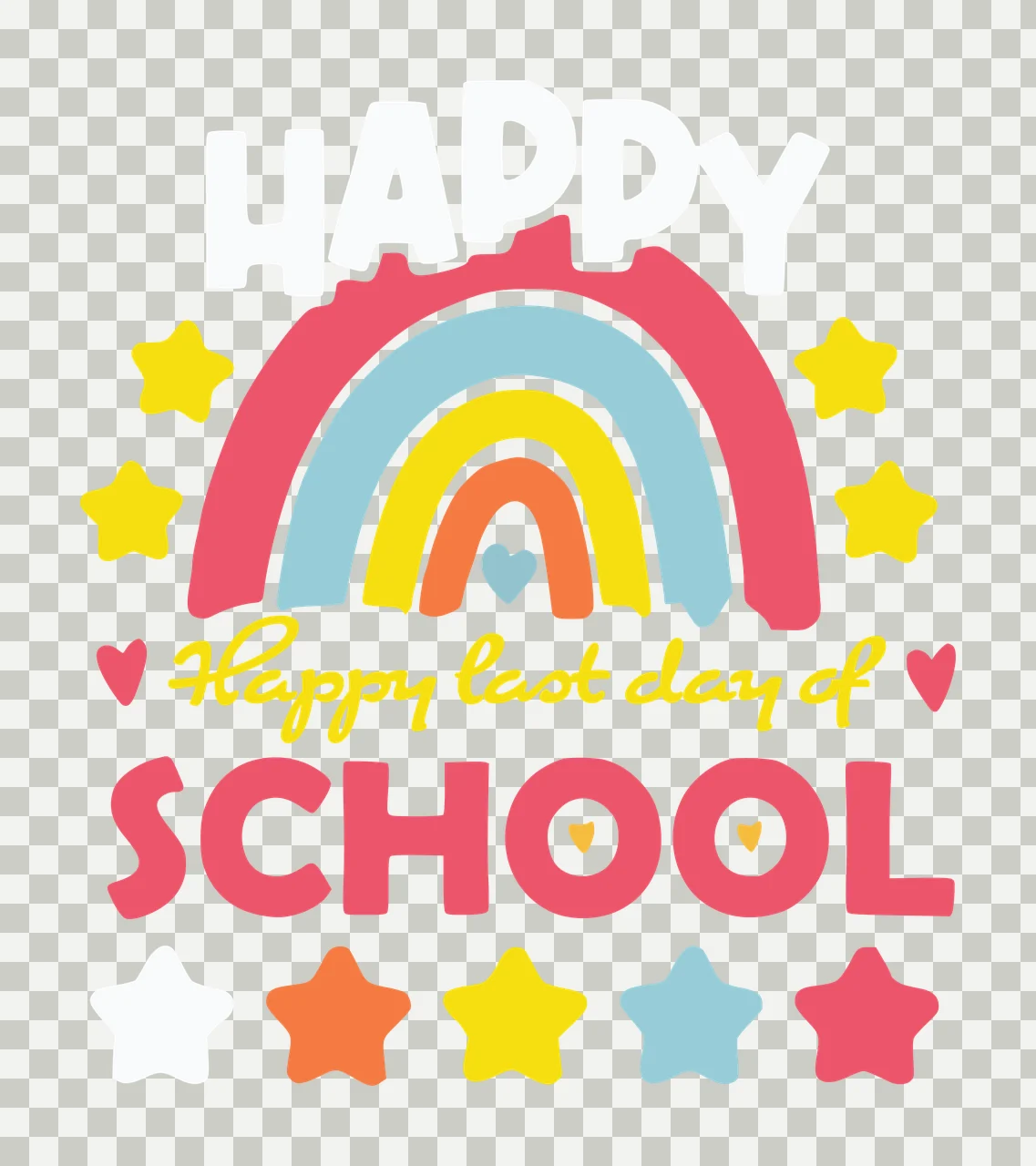 Last School Summer classroom student education back to beach transparency and detail preview thumbnail