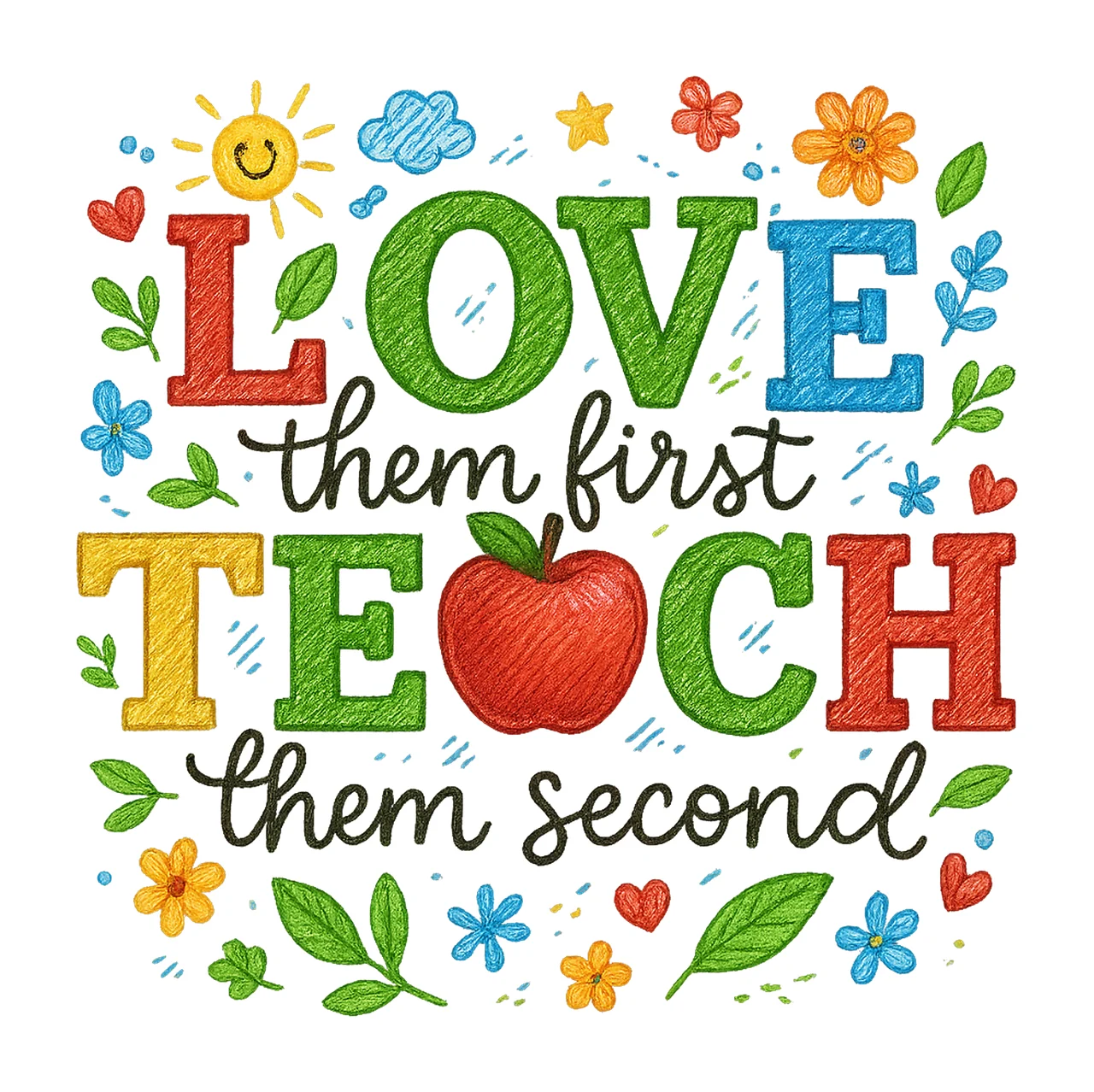 Love Them First Teacher Them Second Autism Teacher Design