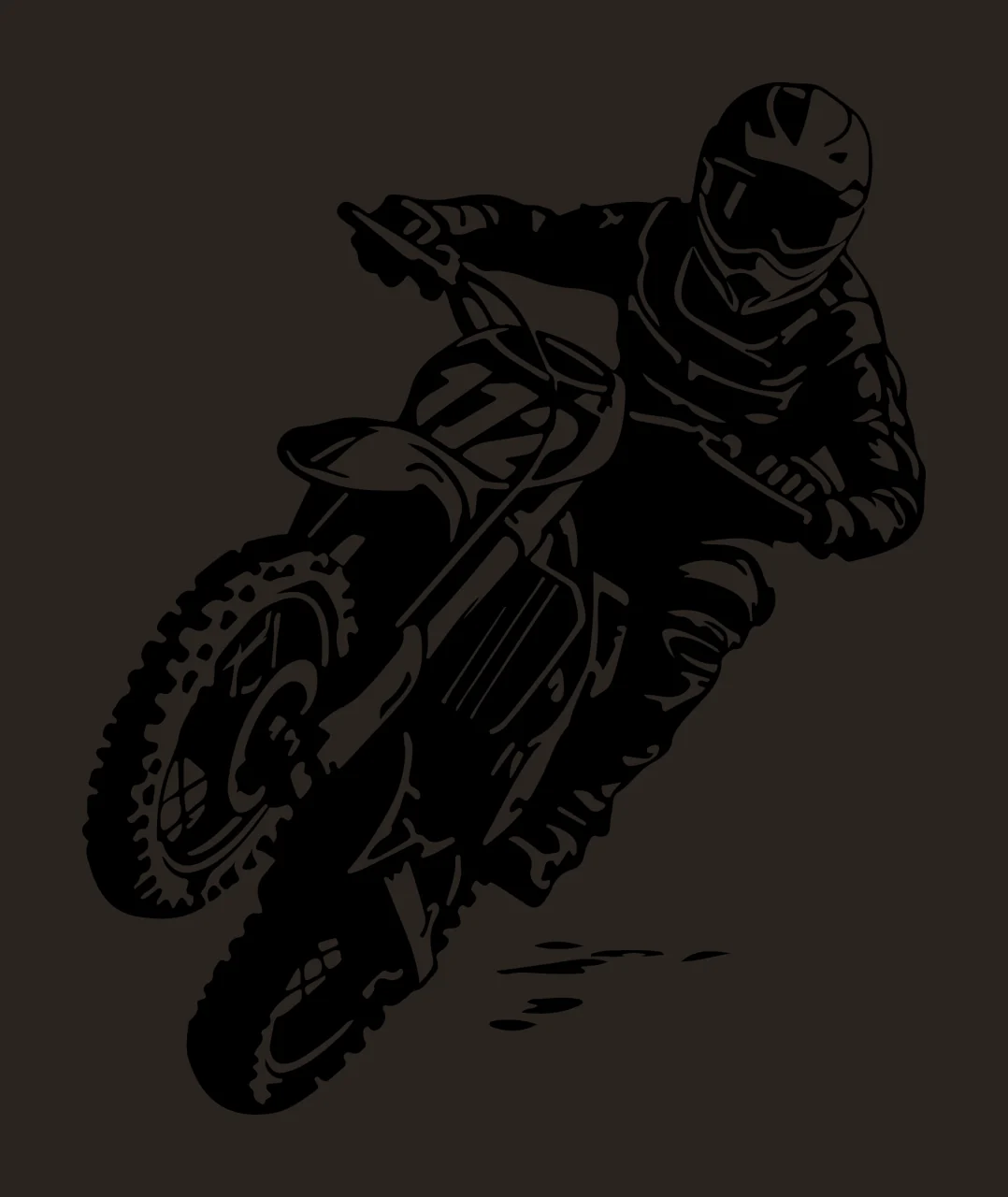 112 Dirt Bike Rider Action Graphic motorcycle riding helmet contrast preview thumbnail