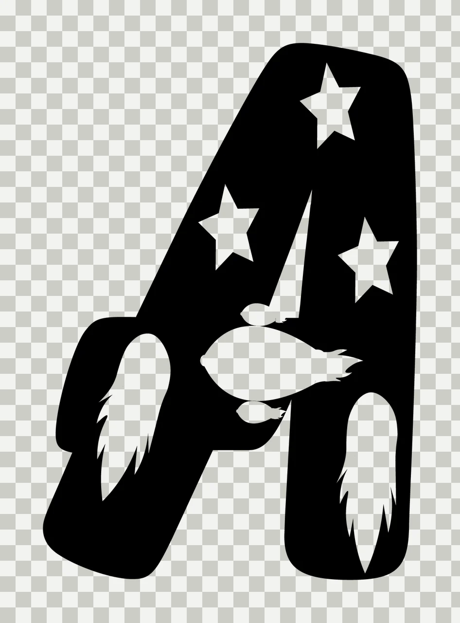 Space Letter A Enclosing With Star And Planet transparency and detail preview thumbnail