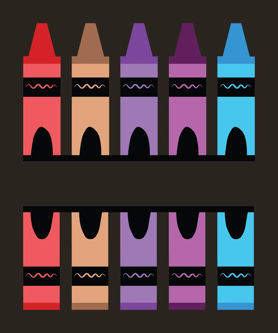 Wax Crayons Standing With Crayon And Stationary colourful contrast preview thumbnail