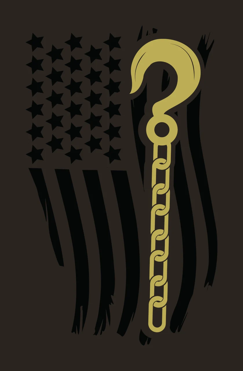 Flag Torn Graphic With Metal Hook hanging stars stripes chain contrast preview thumbnail
