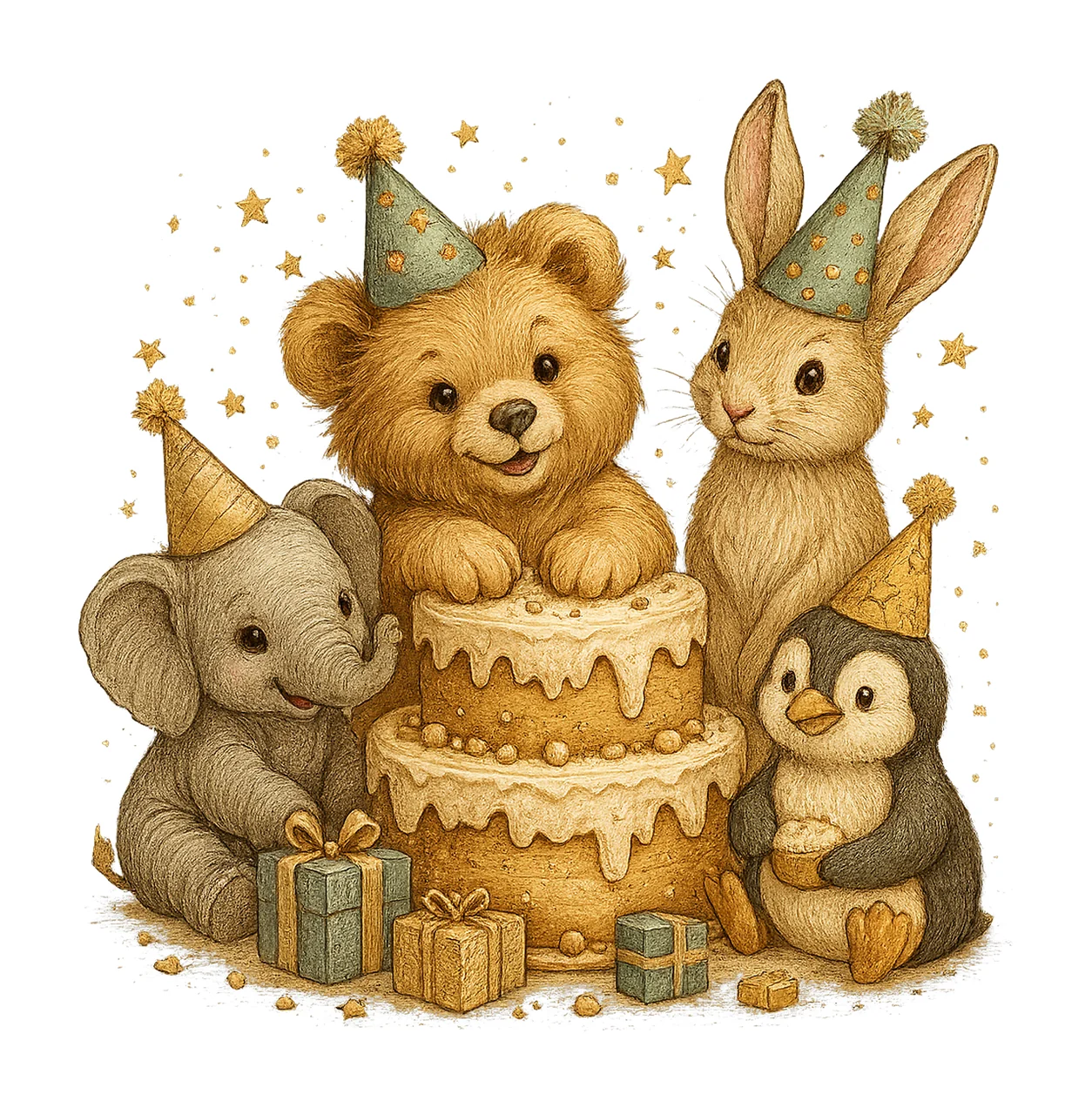 Jungle Birthday Animals Safari Party Artwork Kids