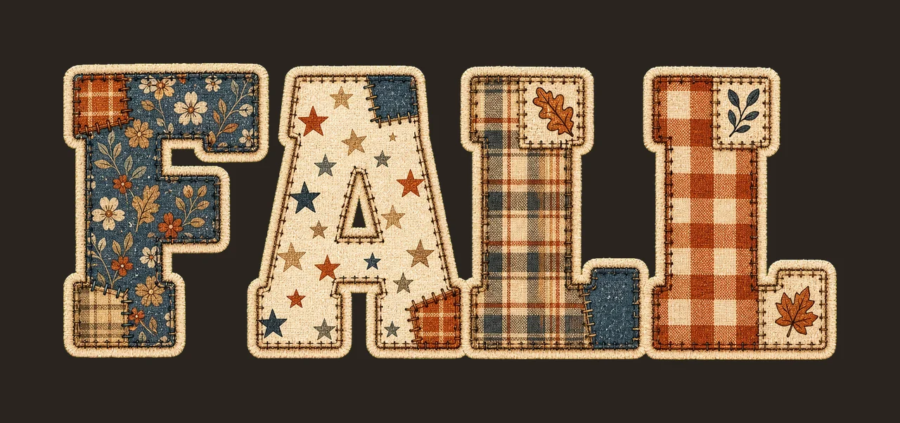 Flannel Fall Letters Word Quote Fall Shirt Variation C contrast preview thumbnail