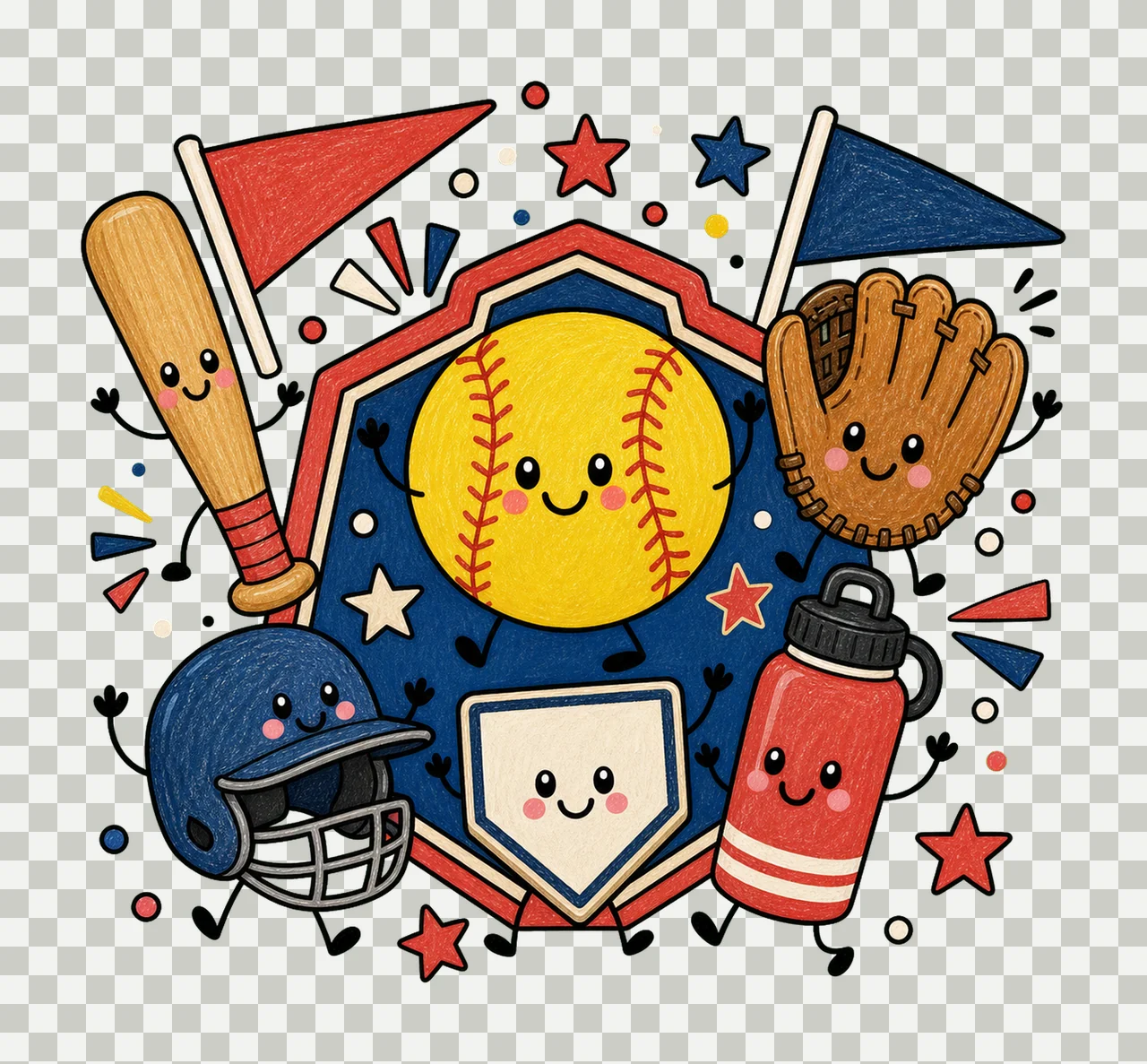 softball game day 03 retro varsity sublimation instant shirt transparency and detail preview thumbnail