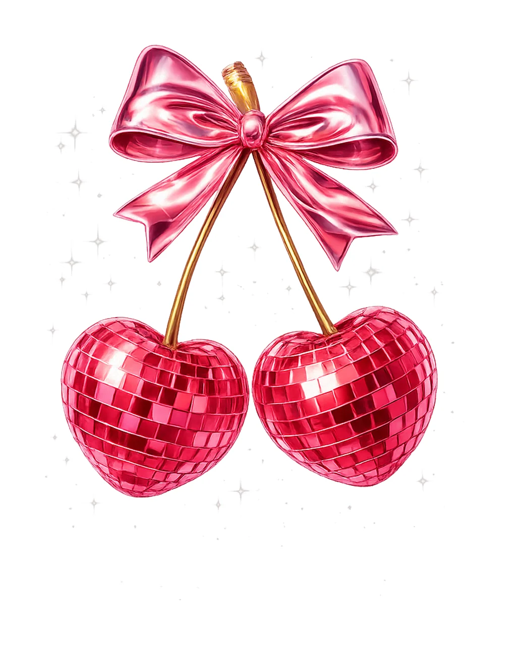 Valentines cherries disco heart design retro cherries trendy