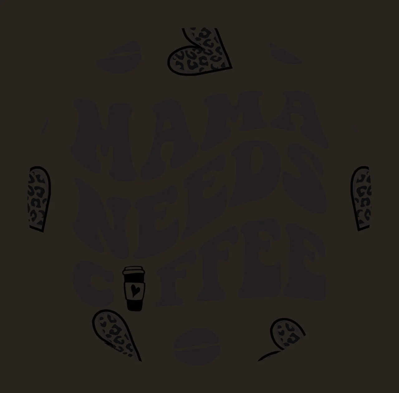 Keychain Heart And Coffee Bean Circular Frame hearts beans contrast preview thumbnail