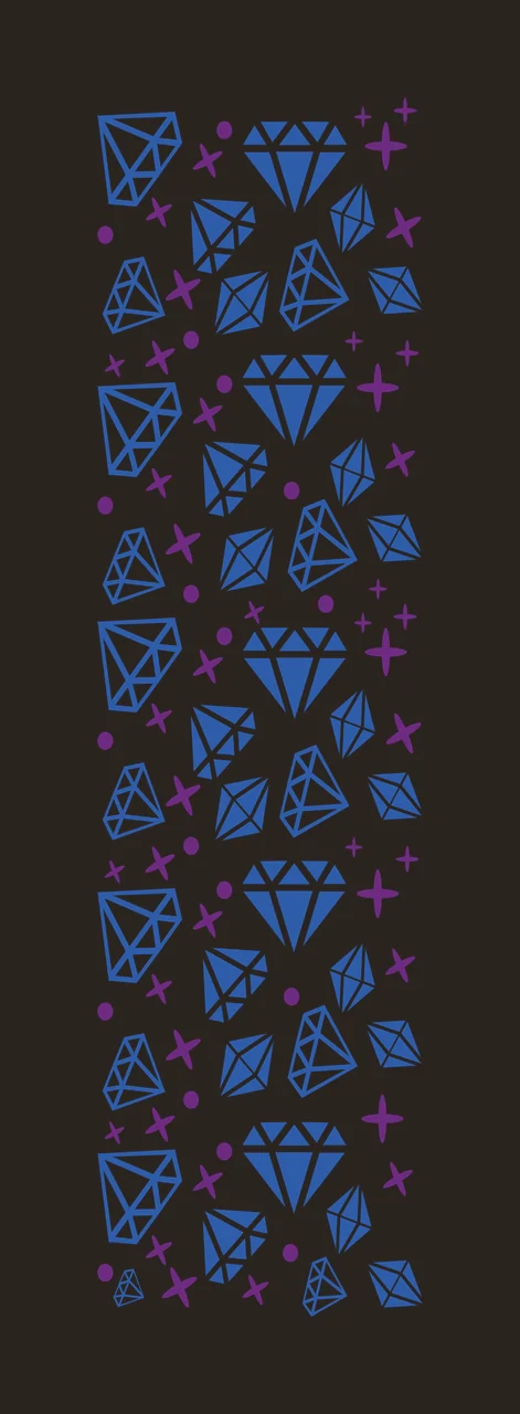 Diamond Shapes And Stars Pattern diamonds dots black white contrast preview thumbnail