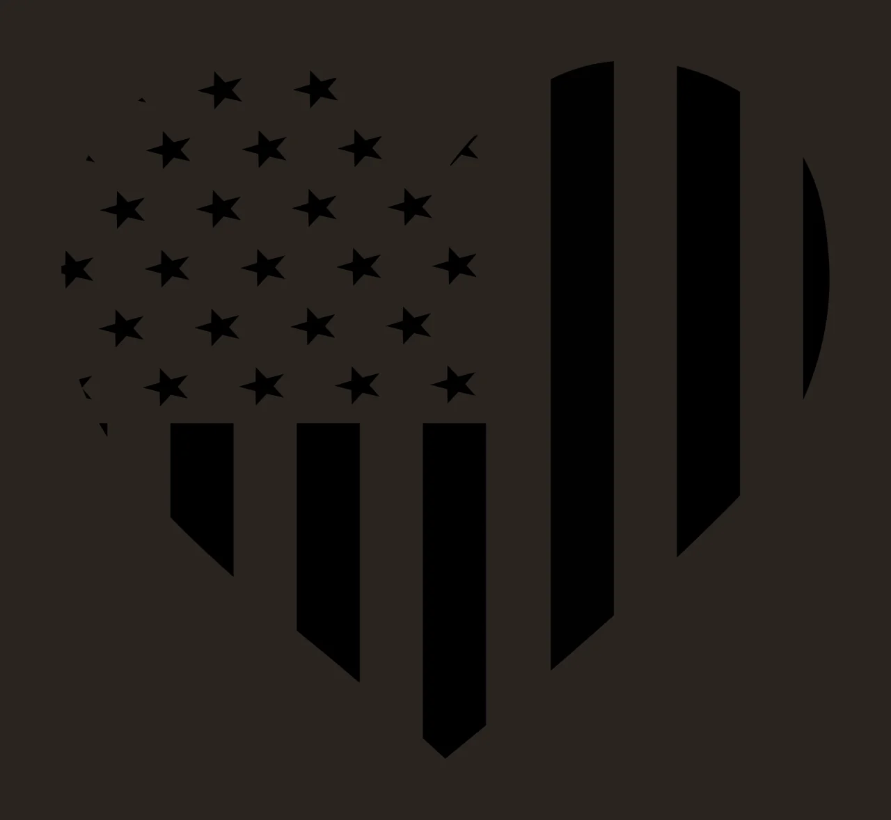 Heart Black Icon With Star And Stripe Line stars lines white contrast preview thumbnail