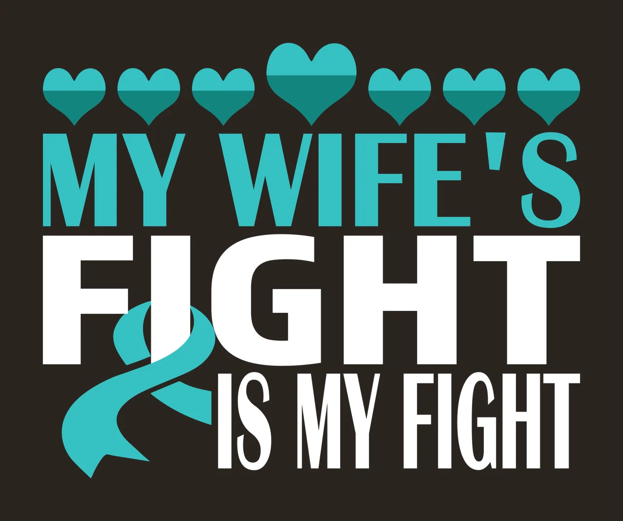 Ovarian Cancer awareness ribbon survivor hope support campaign contrast preview thumbnail
