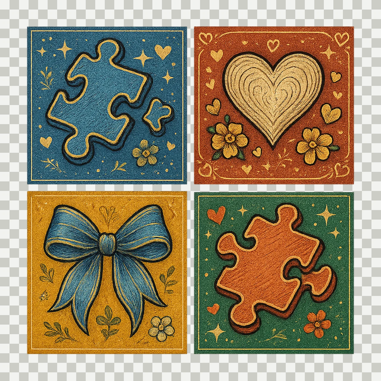 Retro Checkered Autism Awareness Coquette Design Autism Mama transparency and detail preview thumbnail