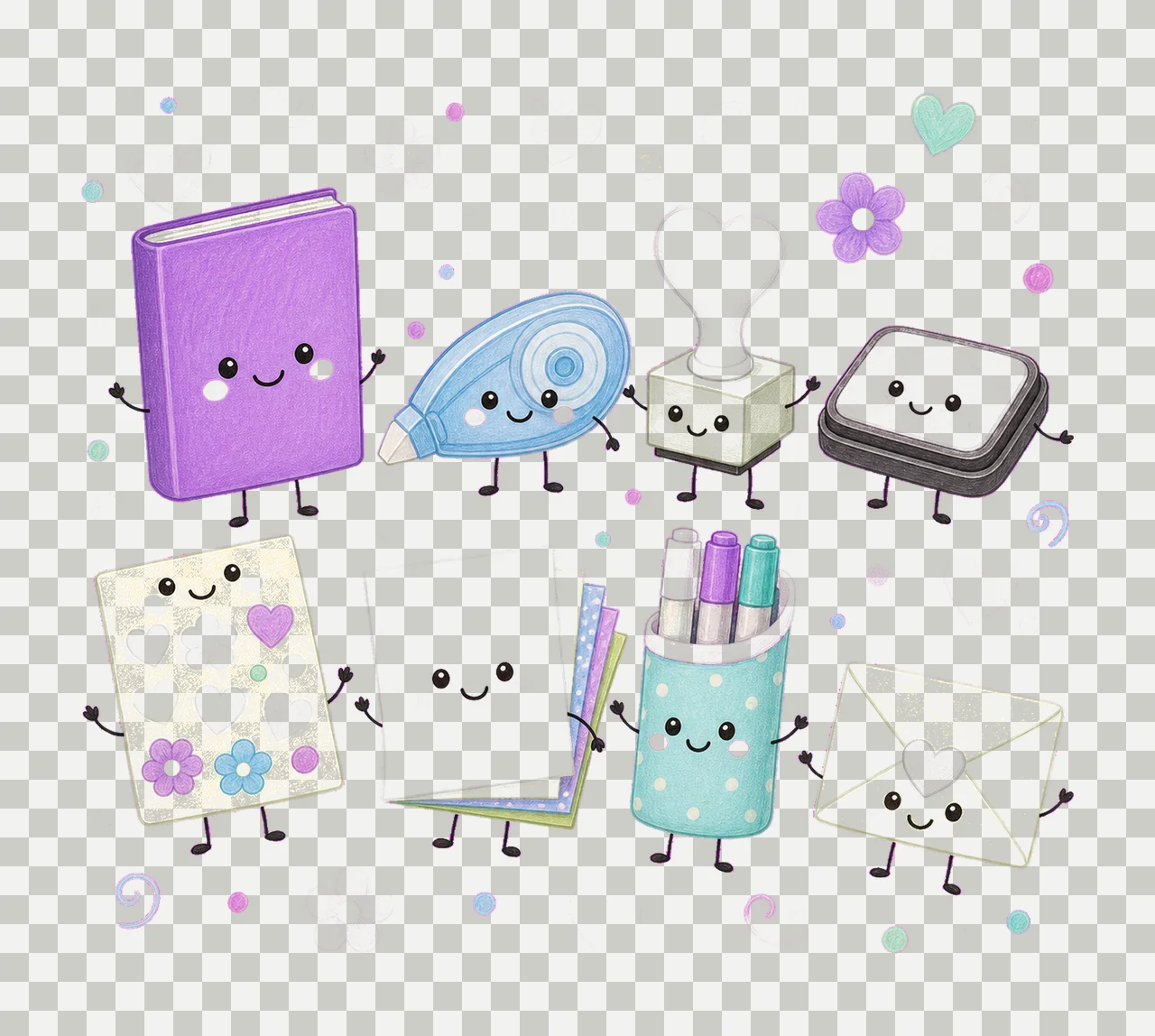 Scrapbooking Doodle Crew Scrapbooker Shirt Variation C transparency and detail preview thumbnail