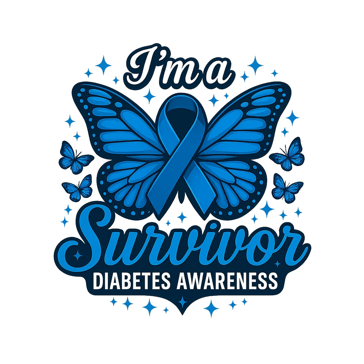 Im Survivor Butterfly Fight Diabetes Awareness Support Hope