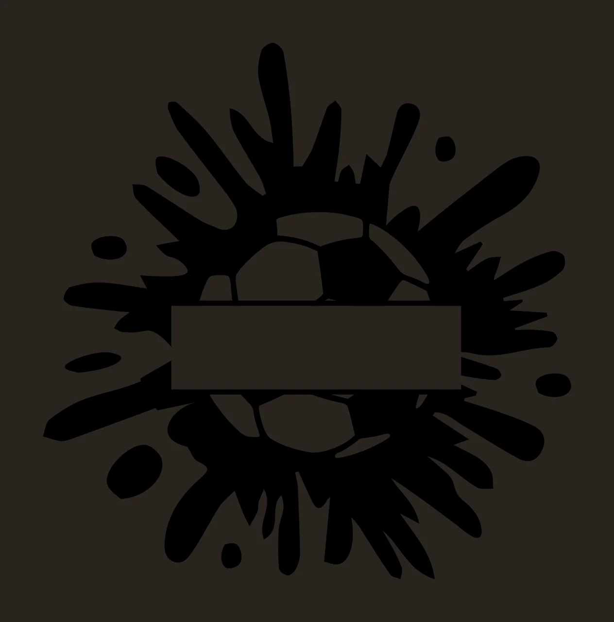 Soccer Ball Splash Banner Graphic splashing ink stencil illustration contrast preview thumbnail