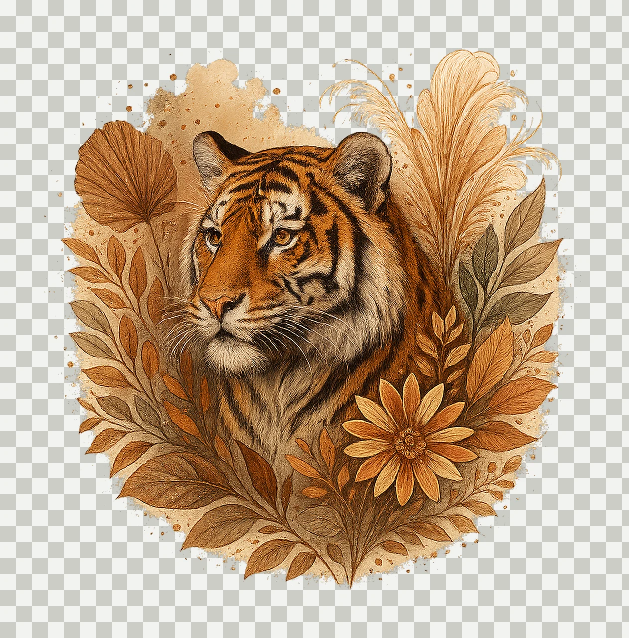 Boho Leopard for Shirts Watercolor Cheetah Artwork Wild transparency and detail preview thumbnail