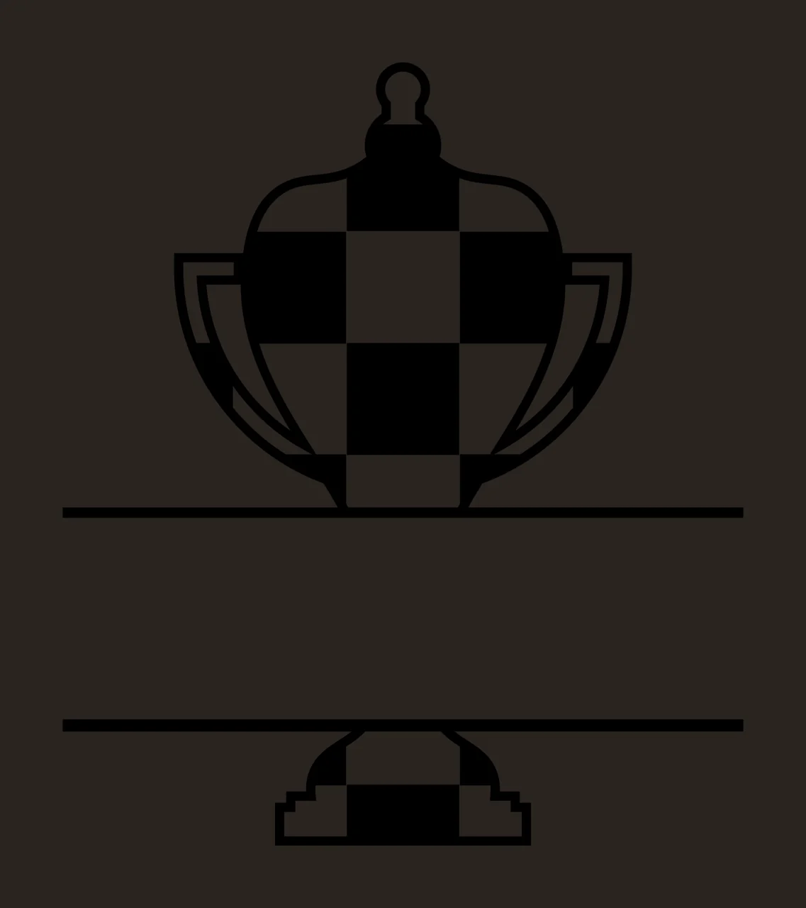 Can Glass Wrap Checkered Trophy With Blank Space contrast preview thumbnail