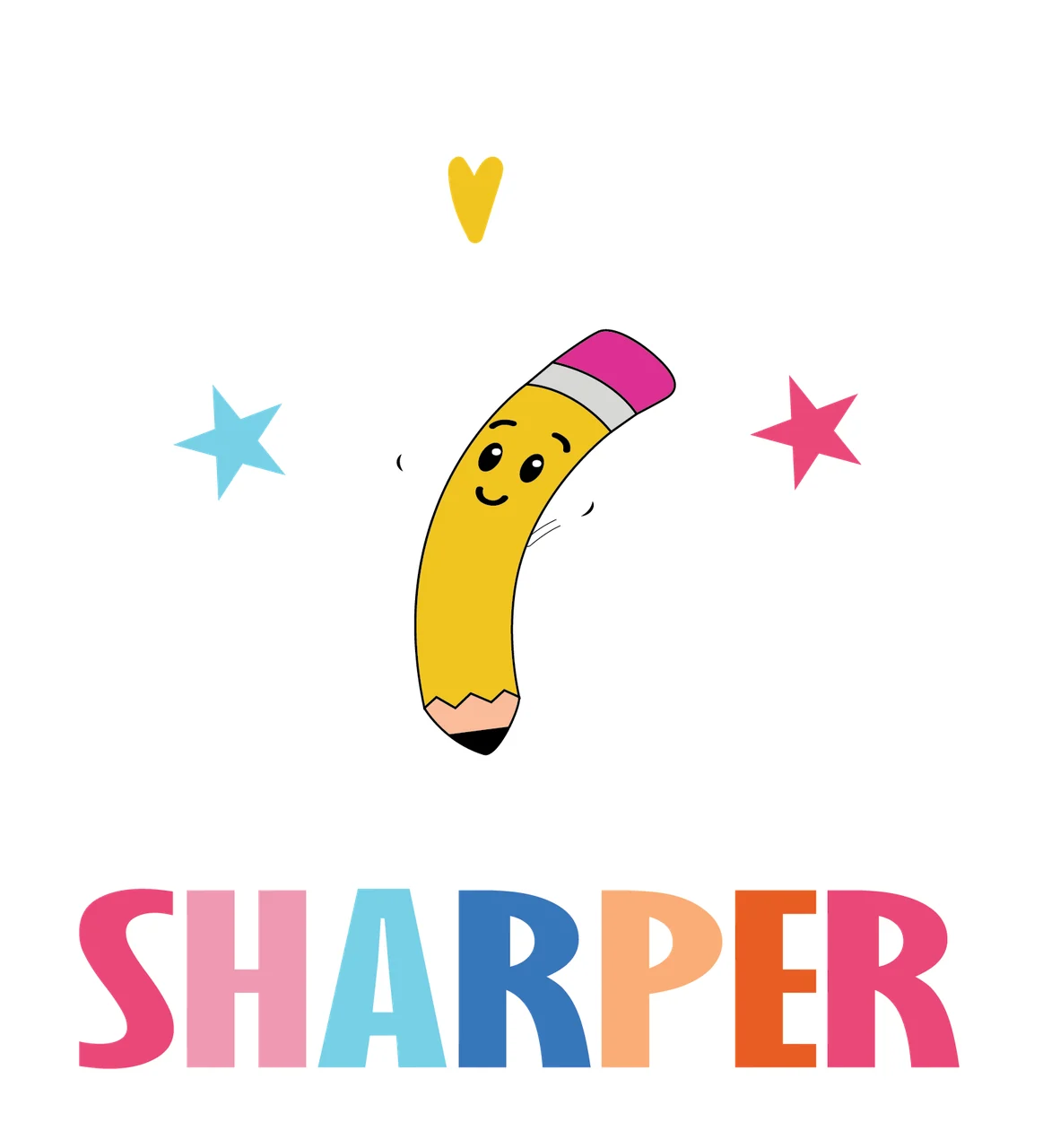 100 Days Sharper Text With Checkerboard stars character black