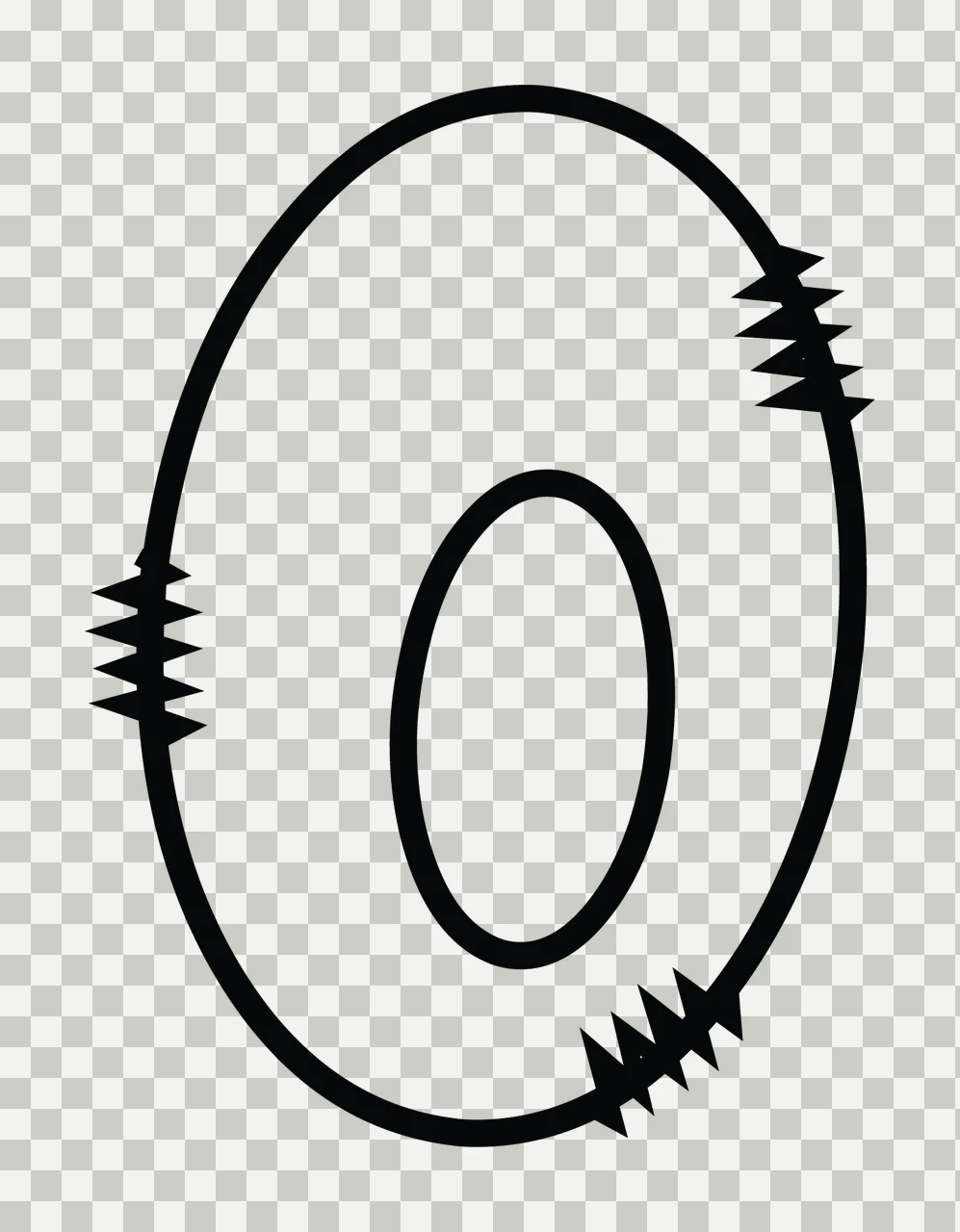 Letters Doodle Character 05 hand drawn sketch whimsical scalable transparency and detail preview thumbnail