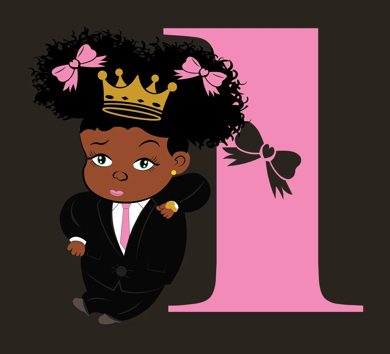 Black 1 Silhouette Of A Figure Next number bow white F16 BABY BIG contrast preview thumbnail