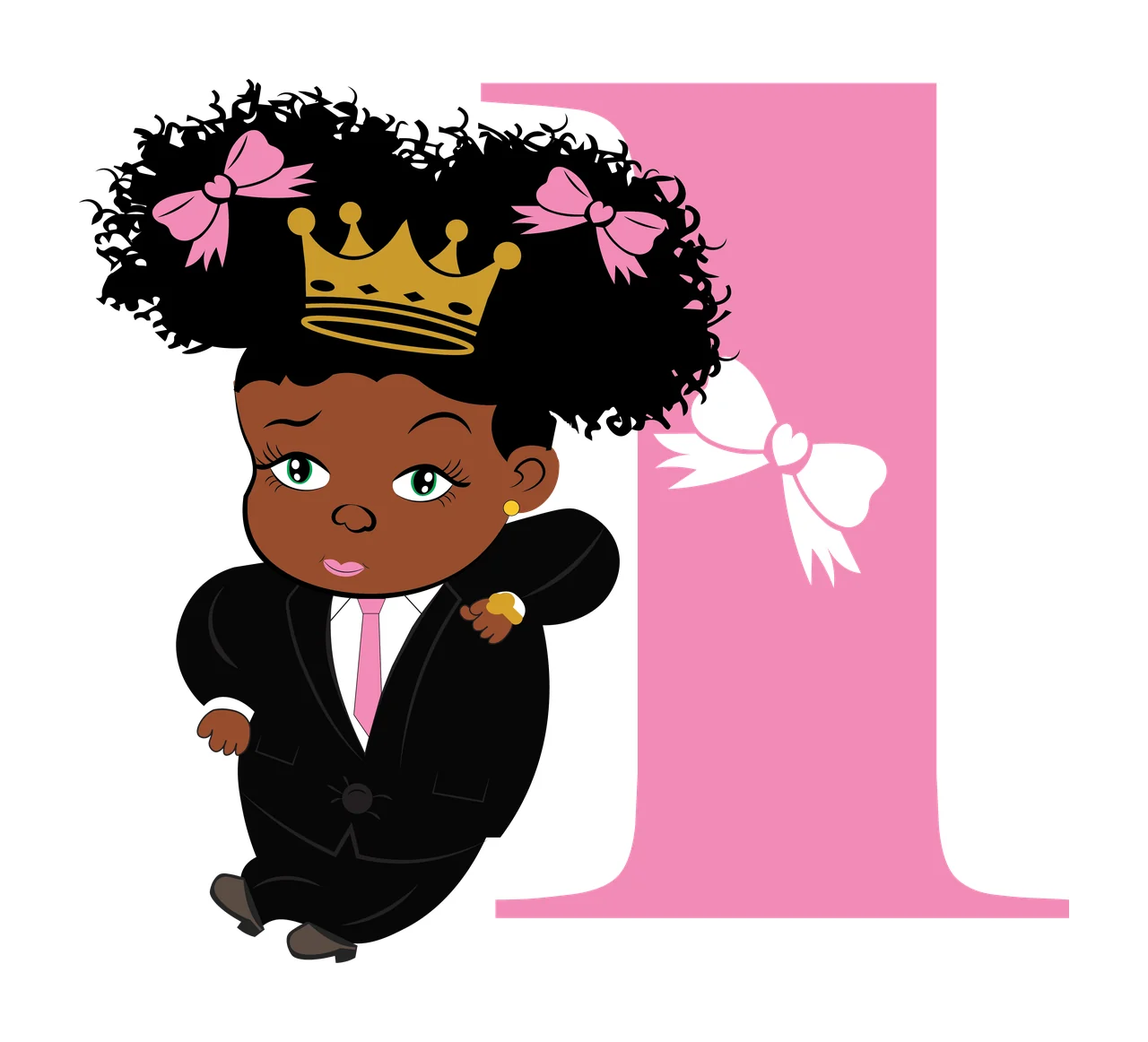 Black 1 Silhouette Of A Figure Next number bow white F16 BABY BIG