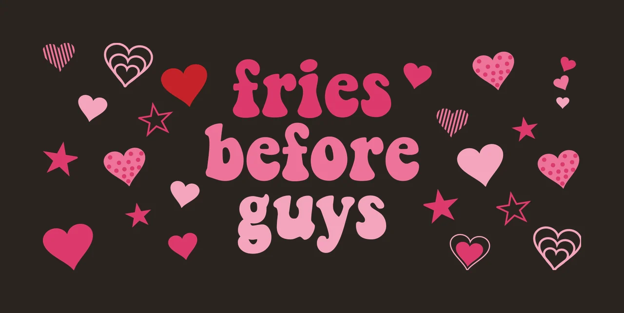 Can Glass Wrap Fries Before Guys Text Surrounded hearts stars contrast preview thumbnail