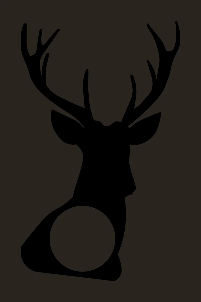 Deer Monogram Hunting Fishing Character 11 hunter buck antlers contrast preview thumbnail