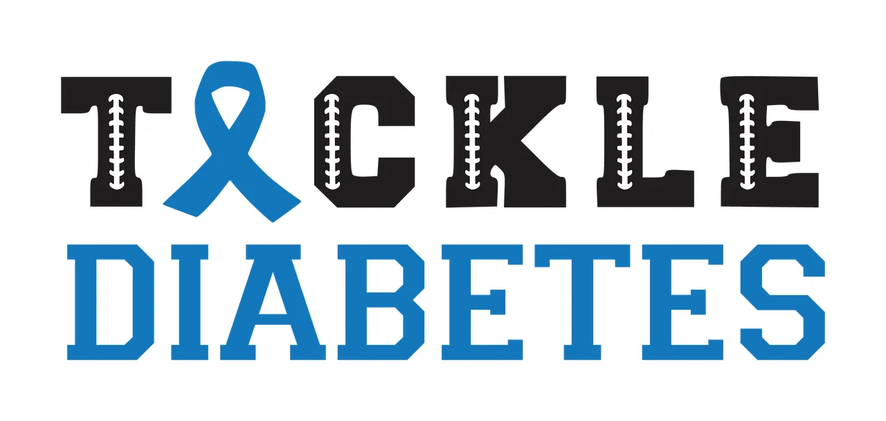 Ribbon Tackle Diabetes Awareness Typographic bold typography