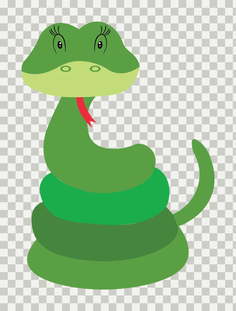 Animal Coiled Snake Silhouette With Full Lips coils tail minimalist transparency and detail preview thumbnail