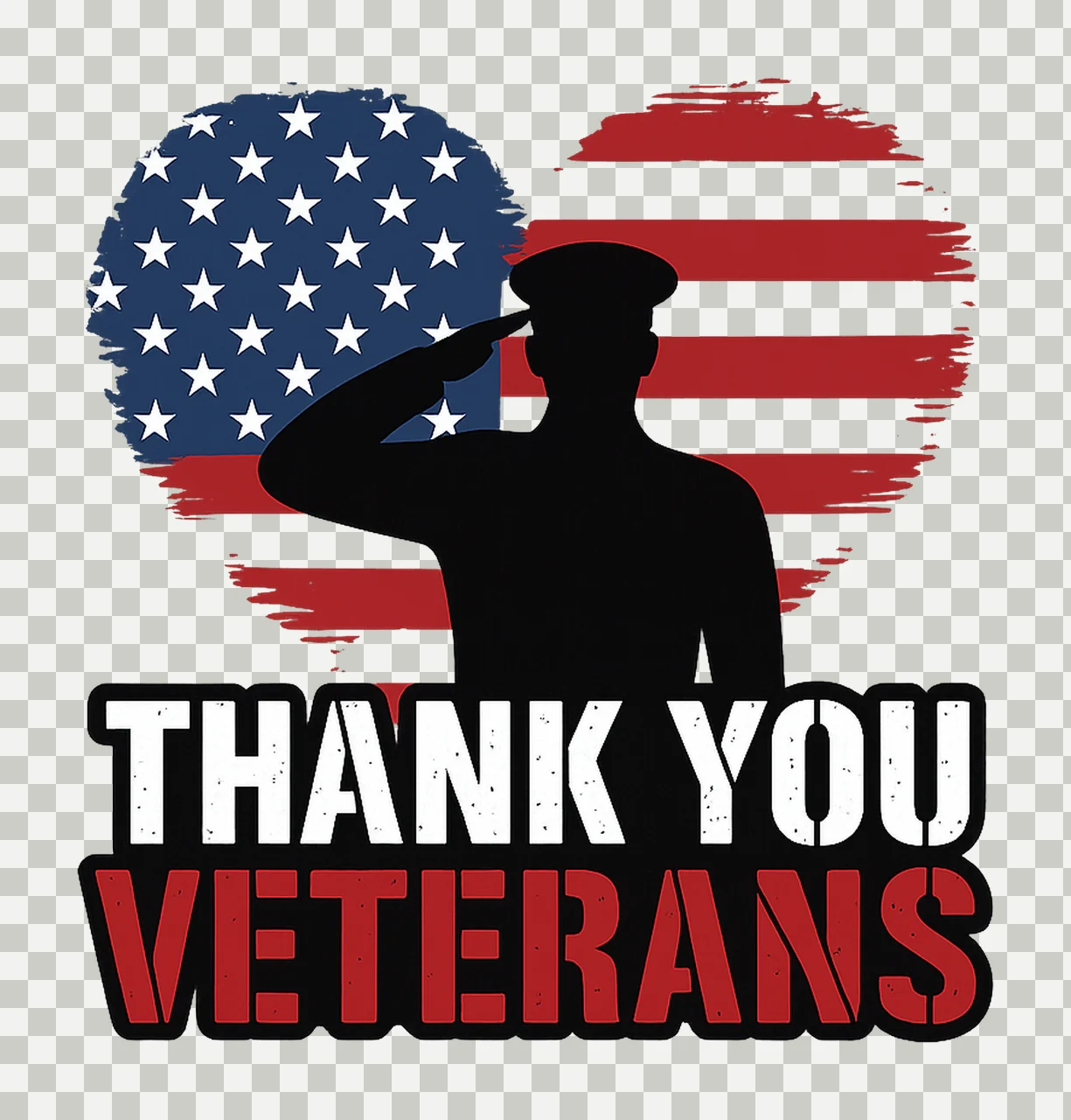Thank you Veterans American Troops USA Flag Military Army transparency and detail preview thumbnail