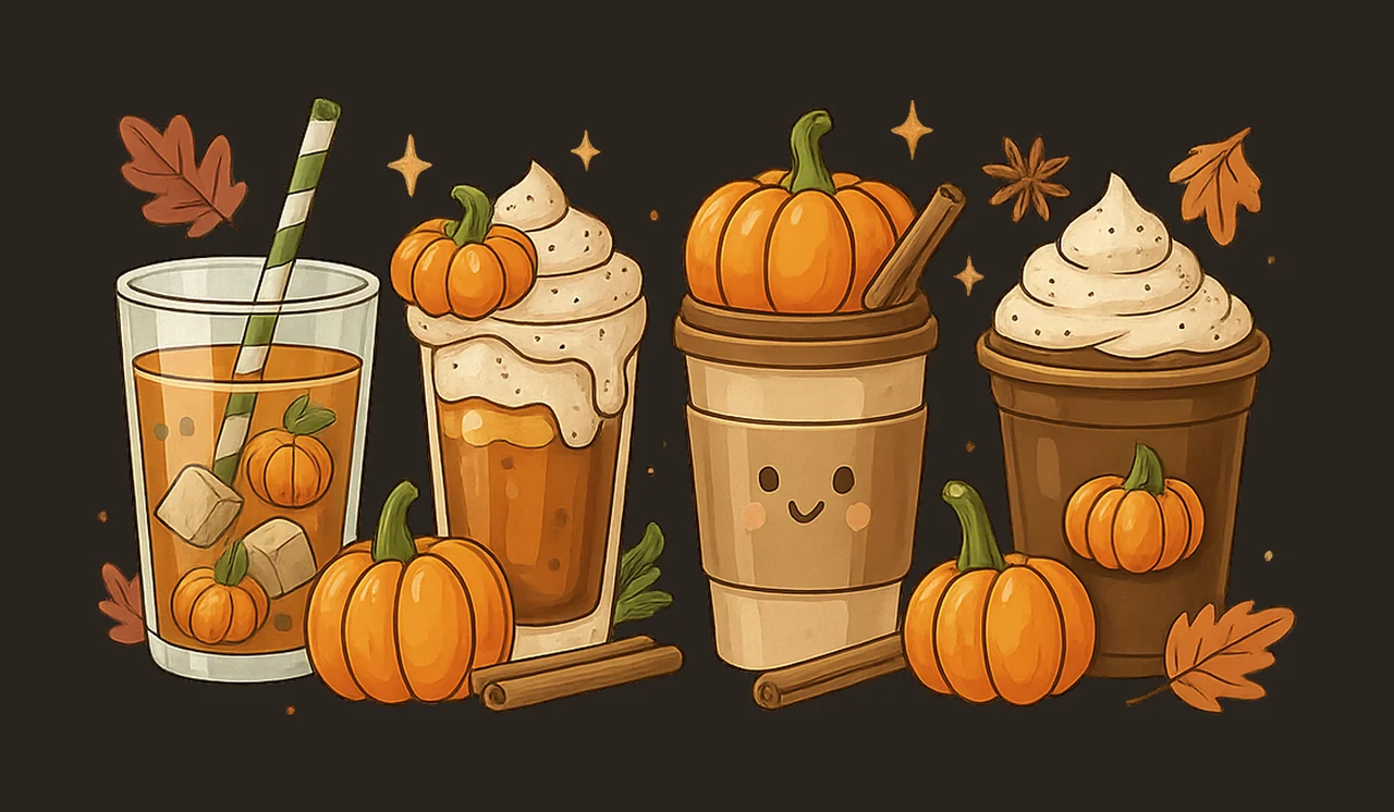 Fall Coffee Design Autumn Pumpkin Spice Latte Cozy Season contrast preview thumbnail