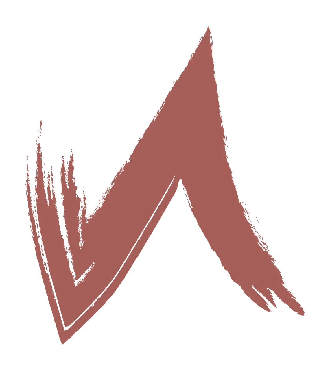 Jagged Brushstroke Chevron Shape brushed black mark abstract