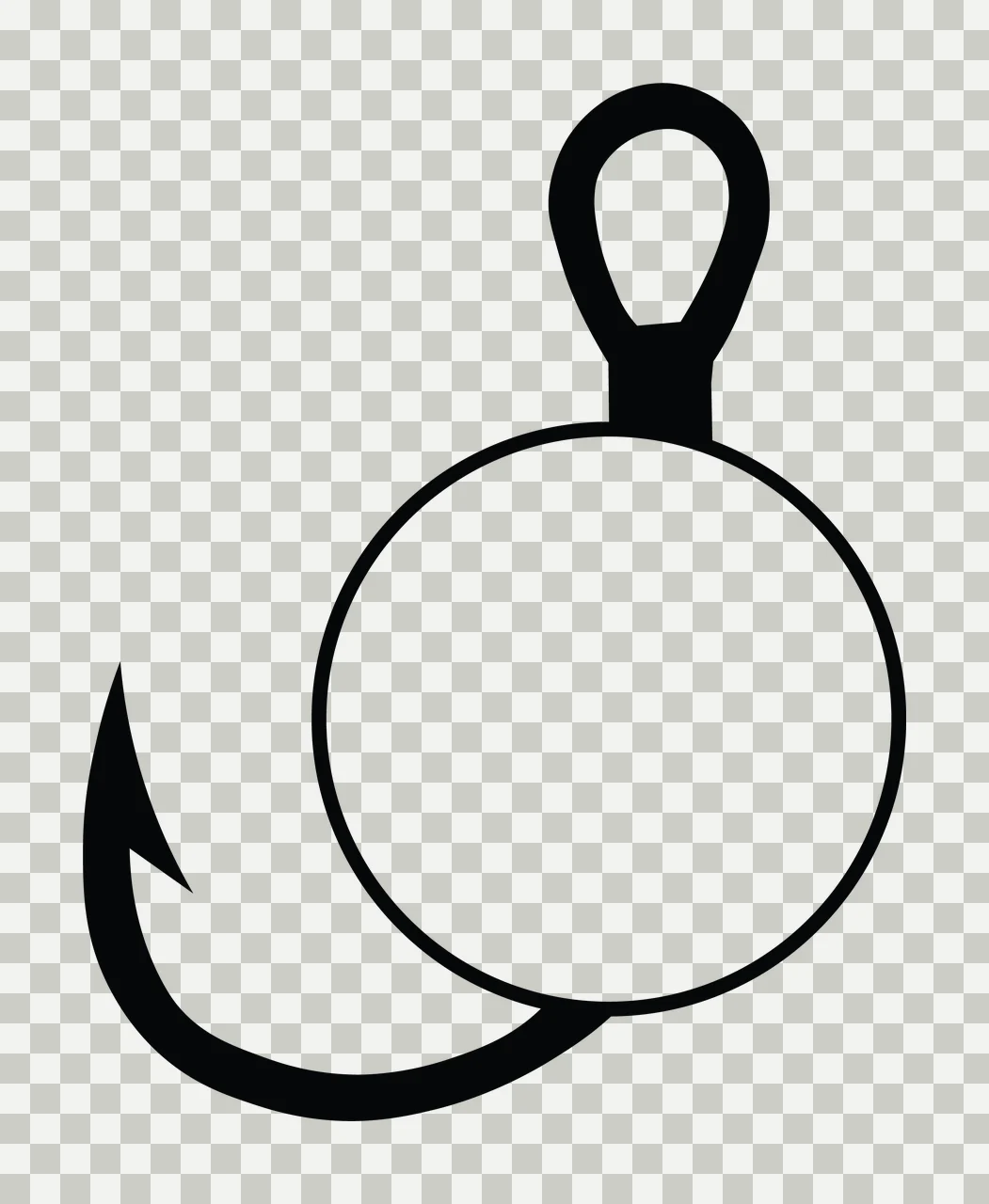 Can Glass Wrap Fishing Hook And Circle Shape transparency and detail preview thumbnail