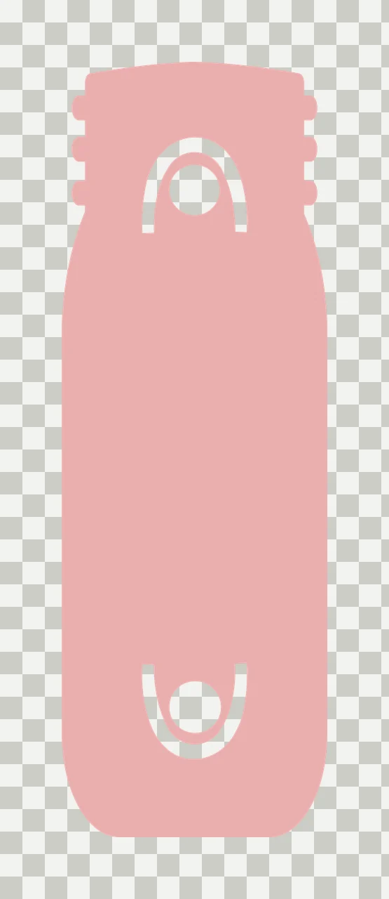 Black Silhouette Bottle With Two White Circular Caps Standing transparency and detail preview thumbnail