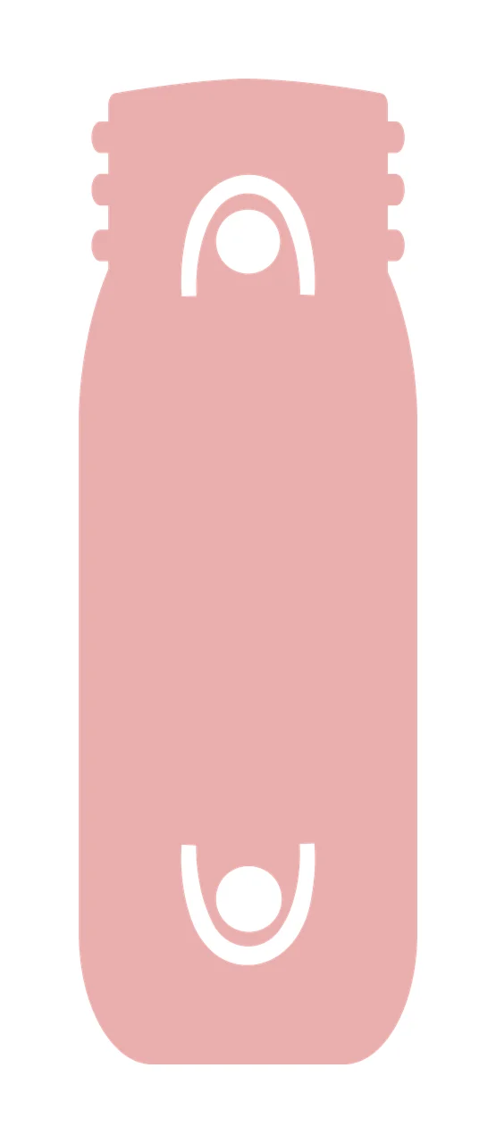 Black Silhouette Bottle With Two White Circular Caps Standing