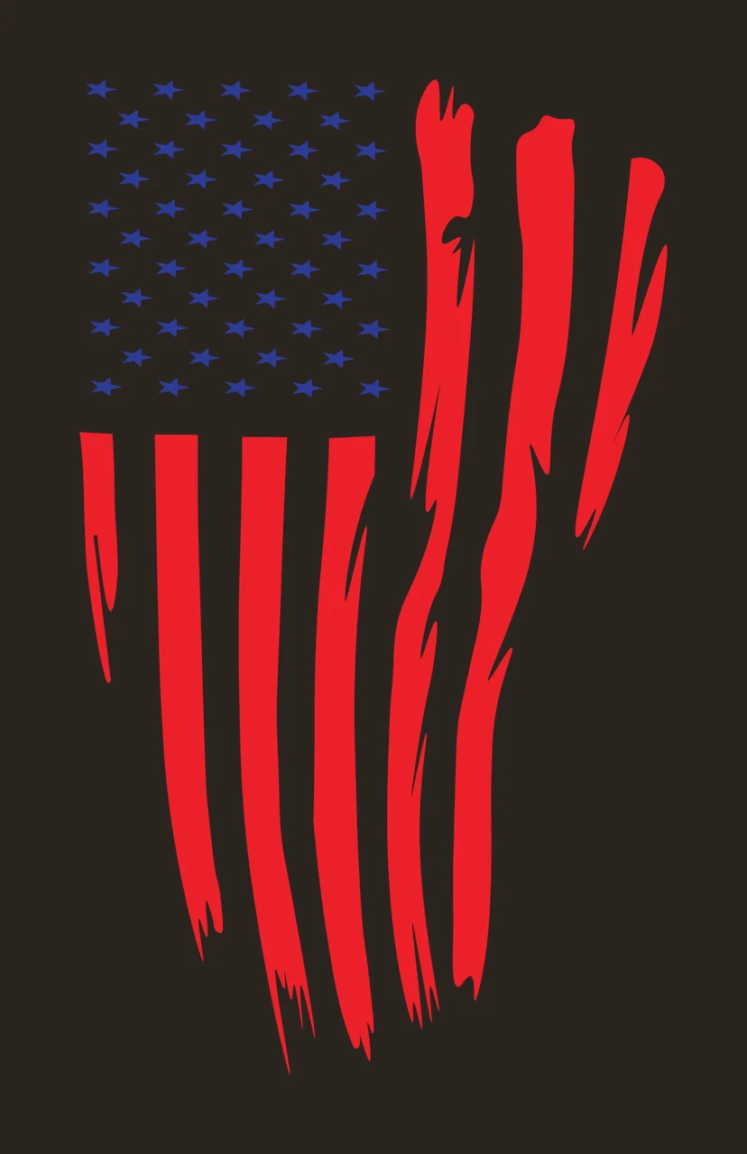 Flag Torn Vertical American Graphic ripped stars stripes black contrast preview thumbnail
