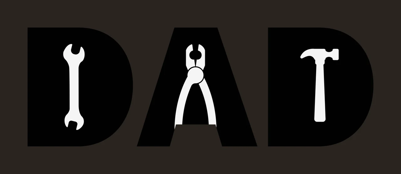 Dad Bold Black Sans Serif Letters Spelling minimalist typography contrast preview thumbnail