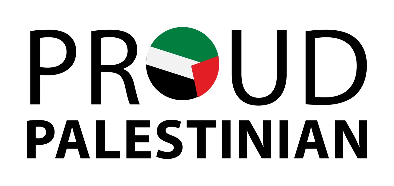 Proud Palestinian Text With Black Dot circle minimalist graphic