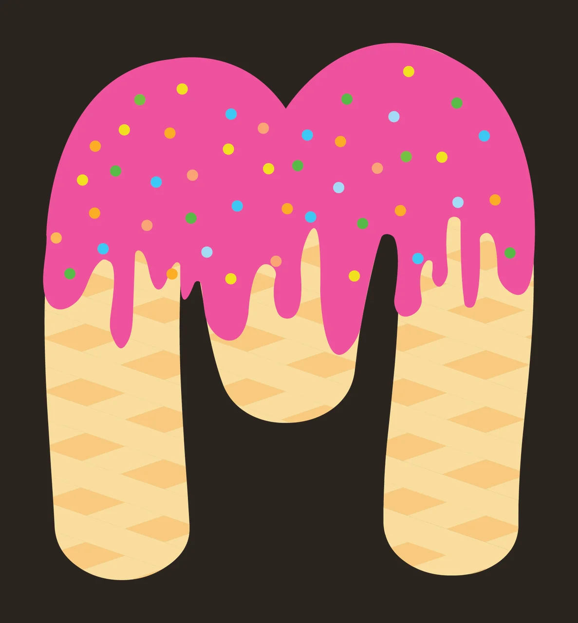 Ice Cream Font Character 03 scalable logo design icon contrast preview thumbnail