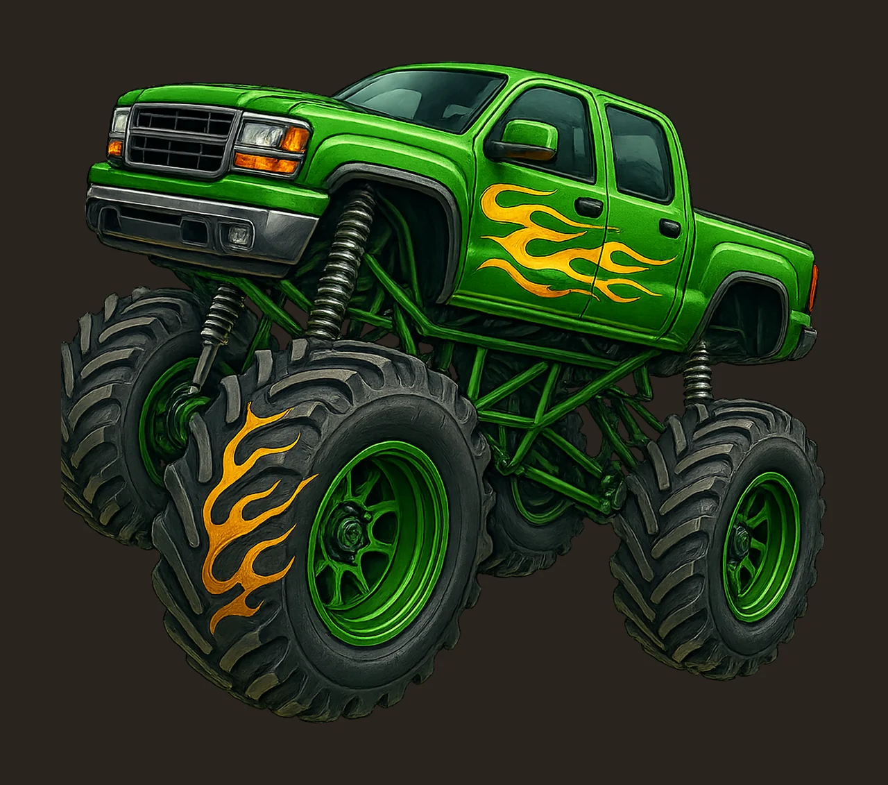 Monster Truck Sublimation Design Western Truck Monster contrast preview thumbnail