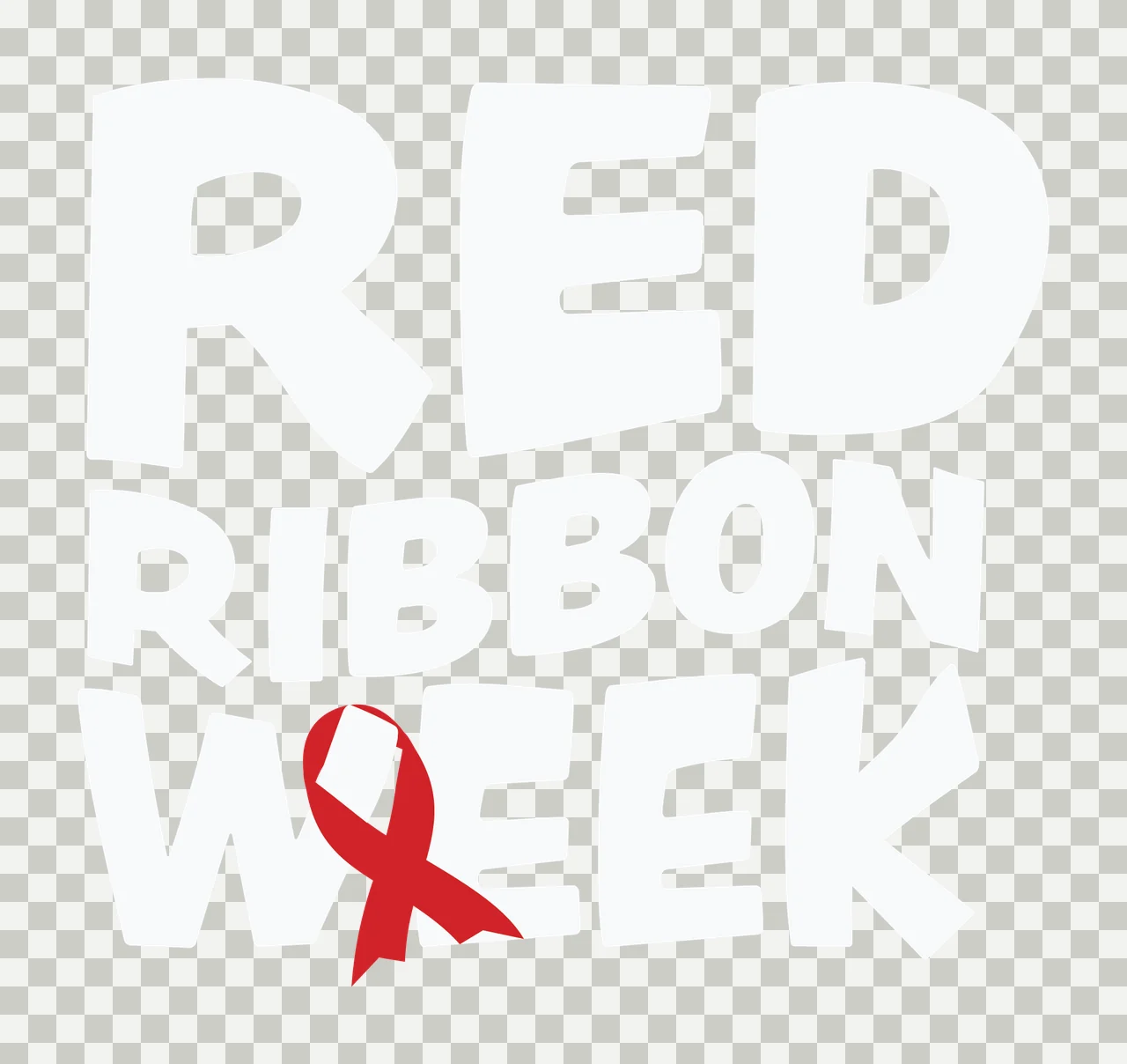 Red Ribbon Week Awareness With Text transparency and detail preview thumbnail