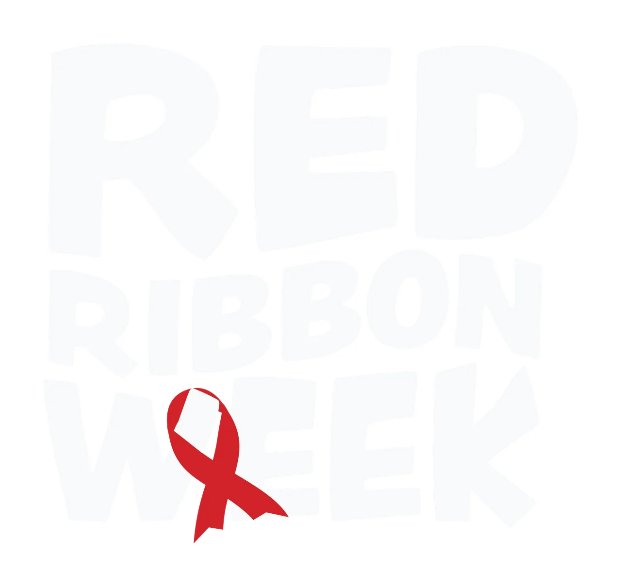 Red Ribbon Week Awareness With Text