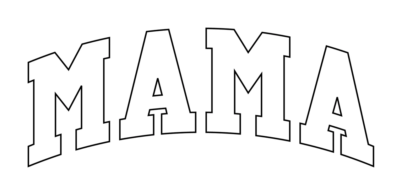 Mama Text With Typography And Arch