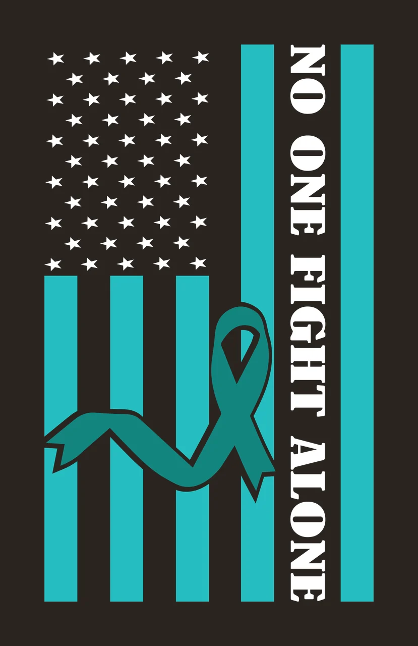 Ovarian Cancer awareness ribbon survivor hope support Variation contrast preview thumbnail