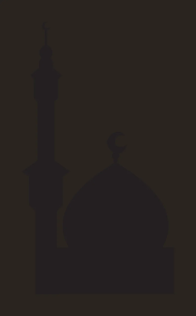 Black Mosque Silhouette With Crescent Moon Standing dome minaret contrast preview thumbnail