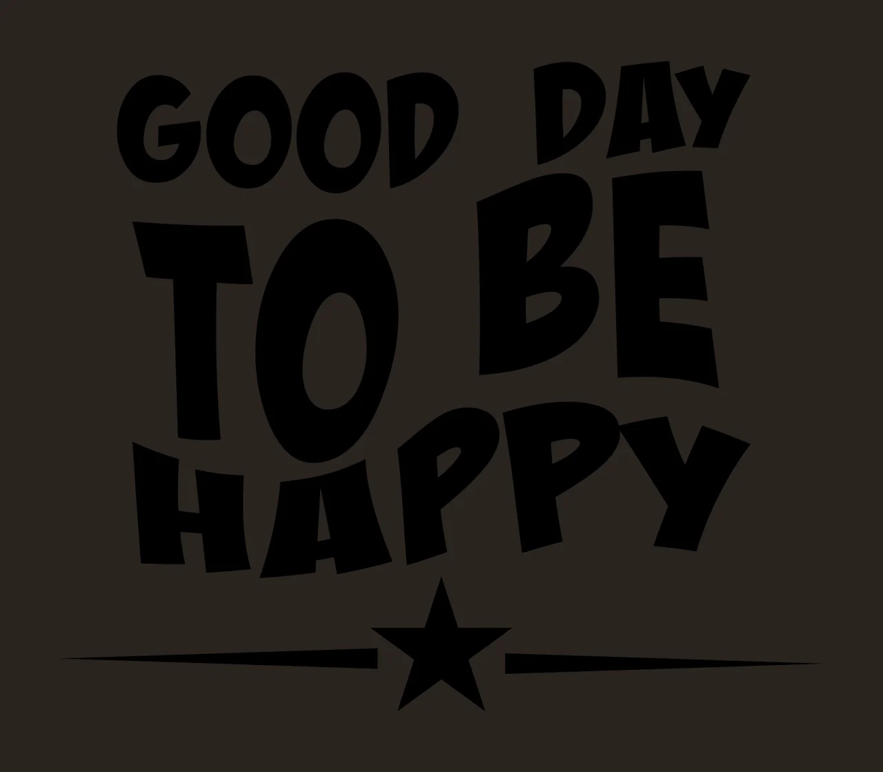 Can Glass Wrap Good Day To Be Happy star horizontal lines typographic contrast preview thumbnail