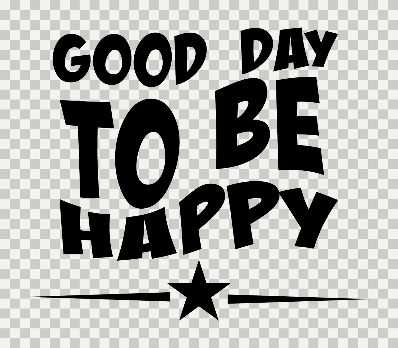 Can Glass Wrap Good Day To Be Happy star horizontal lines typographic transparency and detail preview thumbnail